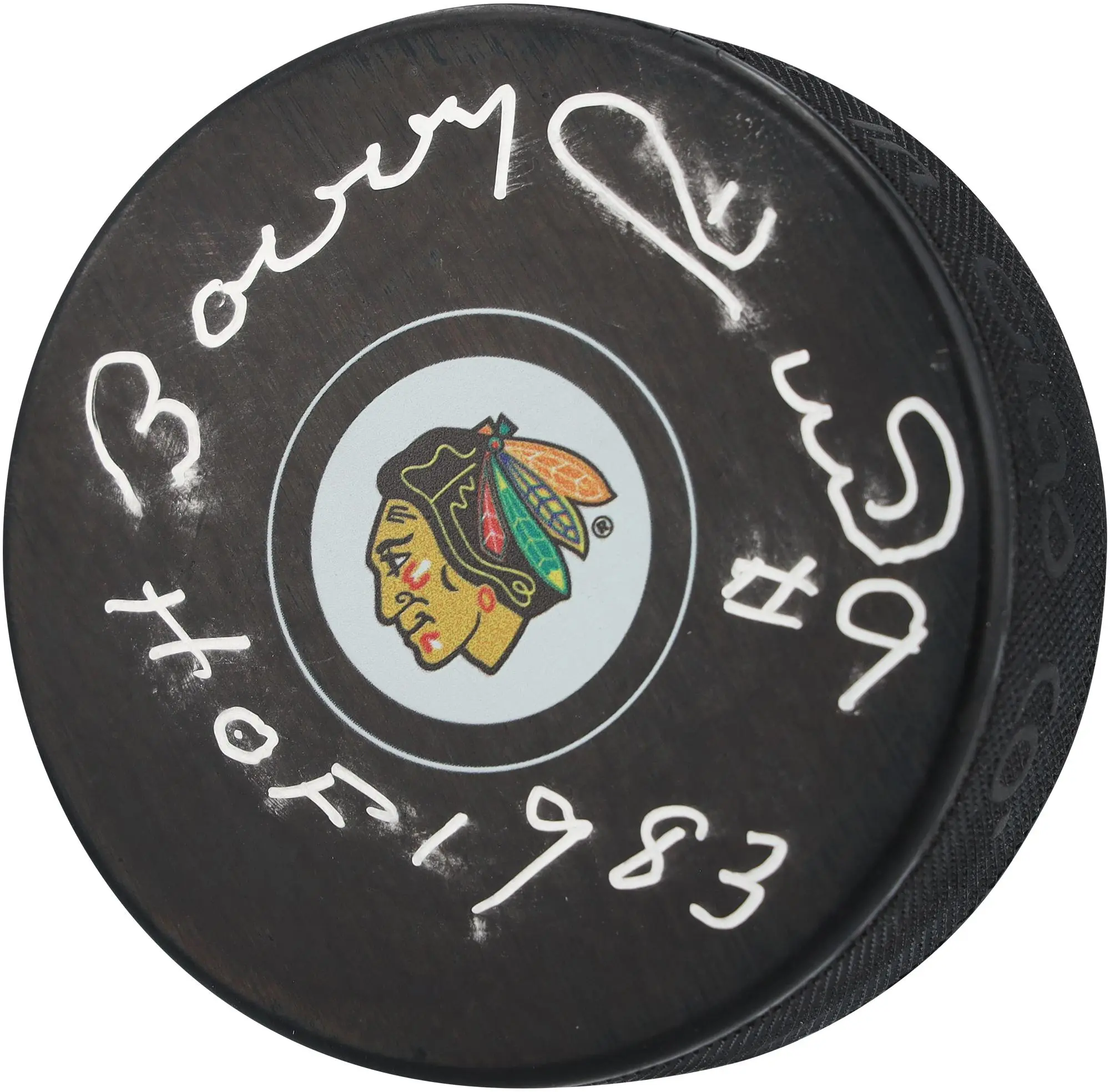 Bobby Hull Chicago Blackhawks Autographed Hockey Puck with Multiple Inscriptions - Fanatics Authentic Certified