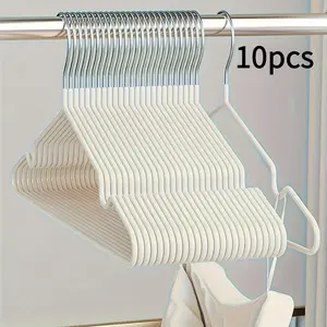 Non-Slip Metal Clothes Hangers, Anti-Shoulder-Bump & Mark-Free, Stable Sturdy Structure, Modern Style Wardrobe Organizer for Home