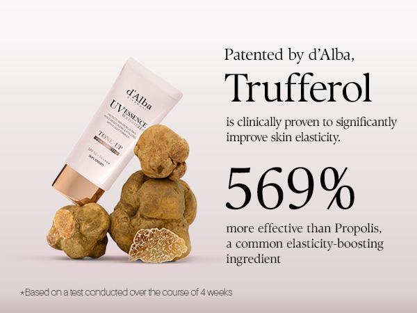 [OFFICIAL d'Alba] White Truffle Waterfull Tone Up Sunscreen Serum - SPF 50+ Hydrating Korean Facial Sun Cream (1.69 fl oz) Lightweight Moisturizer