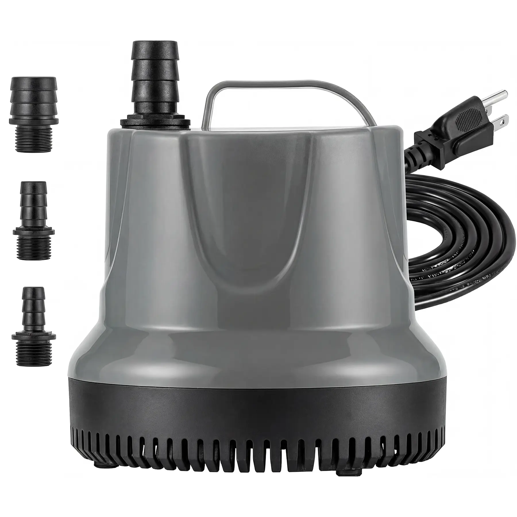 660GPH Small Pump Submersible Pump for Fish Tank, Pond, Aquarium, Hydroponic Systems with 5ft Power Cord and 4 Nozzles
