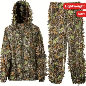 Lightweight 3D Leafy Camo Suit For Hunting, Shooting, Airsoft, And Wildlife Photography - Perfect Camouflage Gear For Turkey Hunting And More