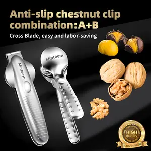 Viral 2-Piece Anti-Slip Nut Cracker Set - Heavy-Duty Opener for Chestnuts/Walnuts/Macadamias | Have Kitchen Gadget for Nut Lovers kitchengadget  that  works  items durable tool cooking accessory space-saving new  gadget easy-to-clean modern multi  use  pe
