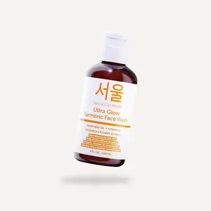 SeoulCeuticals Korean Turmeric Face Wash Cleanser – Vegan Cruelty Free Korean Skincare Facial Cleanser – K Beauty Skin Care for Dry Sensitive Skin 4oz