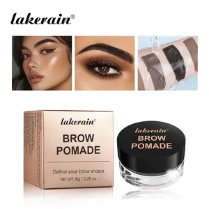 Lakerain Eyebrow Pomade, 2 Counts/set Eyebrow Cream, Waterproof & Sweatproof, Smooth, Makeup Brow, Fills and Shapes Eyebrow, 6 Color Optional, for All Skin Tone, Eyebrow Cosmetics