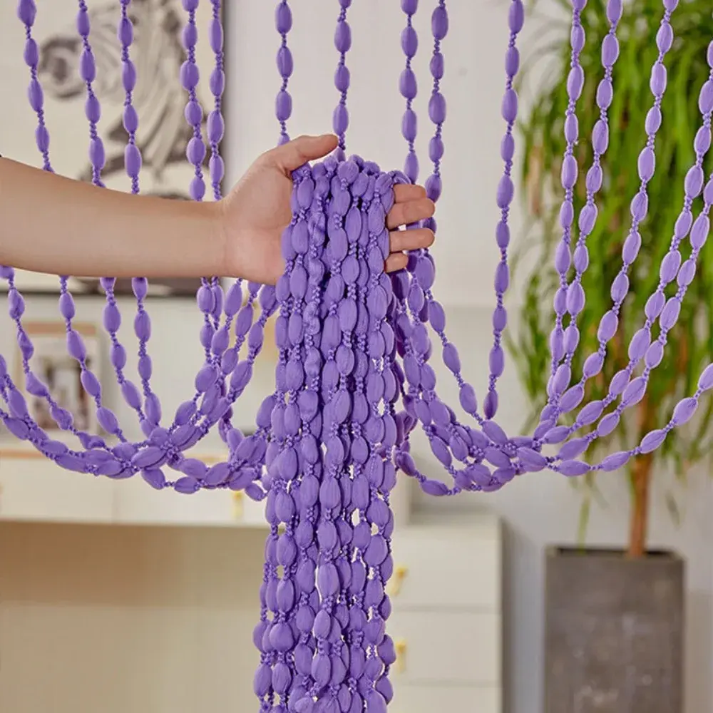 Boho Wooden Bead Curtain - Bohemian Door Room Divider