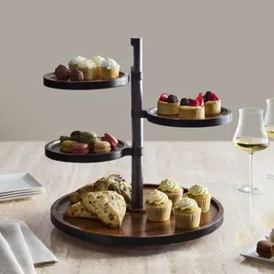 Adjustable Tiered Lazy Susan Server