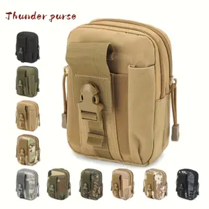 002 Multi-color outdoor sports waist bag, multi-functional tool phone waist bag, cycling accessory tactical waist bag, portable mini waist bag, lightweight breathable zippered casual waist bag, unisex