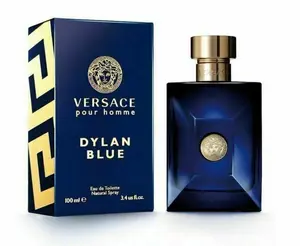 Versace Dylan Blue Pour Homme Eau de Toilette Natural Spray Aromatic Fougere Fragrance with Amber Notes for Men
