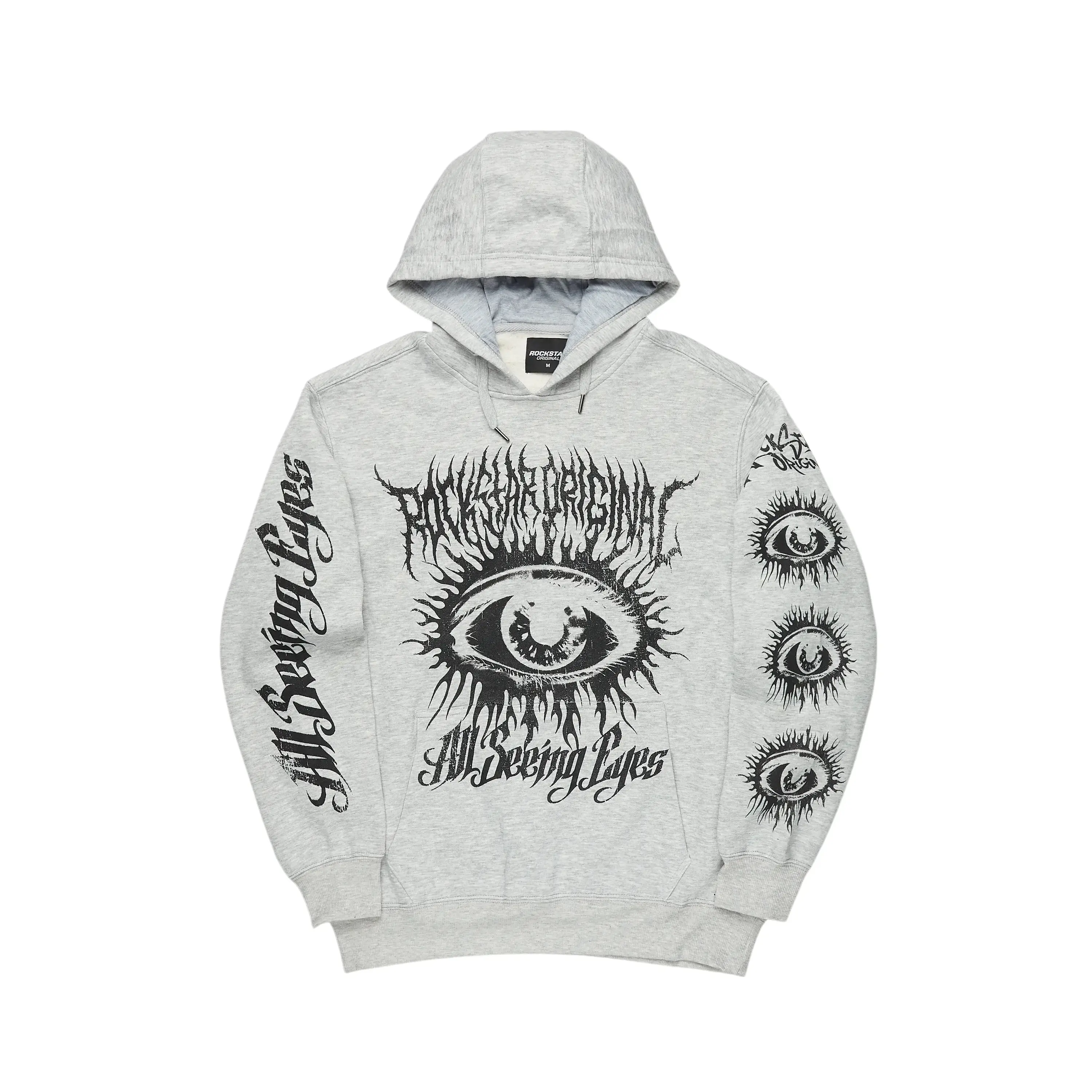 All Seeing Eyes Heather Grey Graphic Hoodie