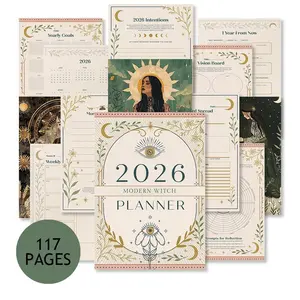 Lunar-Aligned Life Planner 2026 - Modern Planner, Planner Calendar, Mood, Moon Tracker & Intentions Notebook, A Guided Journey & Thoughtful Magical Gift