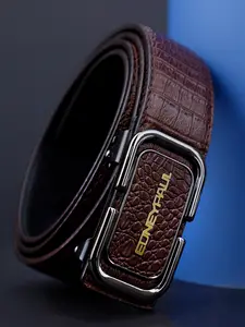 Men's High-End Business Automatic Buckle Leather Belt, Fashion Versatile Waistband, Crocodile Pattern, Suitable for All Seasons