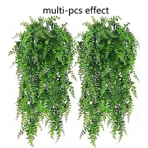 Artificial Hanging Boston Fern, suitable for indoor and outdoor decoration, weddings, exhibitions, and realistic artificial plant decoration for activities such as Thanksgiving, Christmas, and Halloween, Artificial Boston Ferns