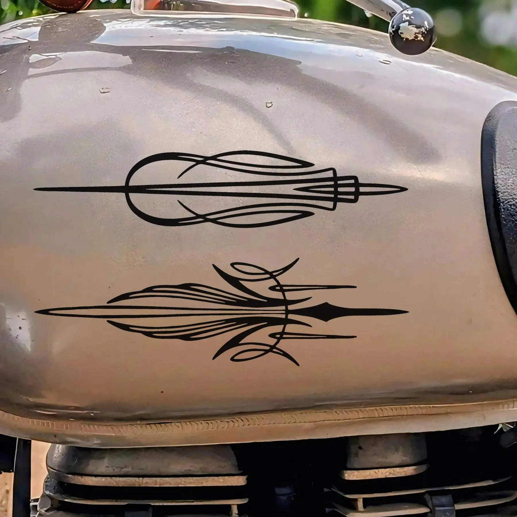 Pack of 4 Flying Fire Meteor Shape Peacock Feather Multi Colors Motorcycle Decorative Stickers Truck Bicycle Stickers Guitar