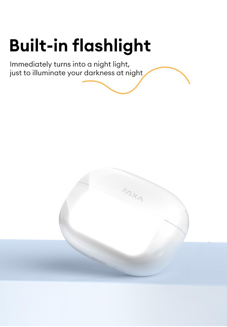 PAXA AIFriend Pro Intelligent Earphone with Full Color Touch Charging Case, Robust Bass Stereo Audio Headset, IPX5 Waterproof & Anti-lost Search Function Earbuds