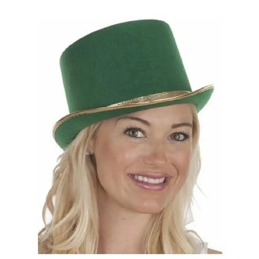 Leprechaun Top Hat - Gold Trim - St Patrick's Day - Costume Accessory - One Size