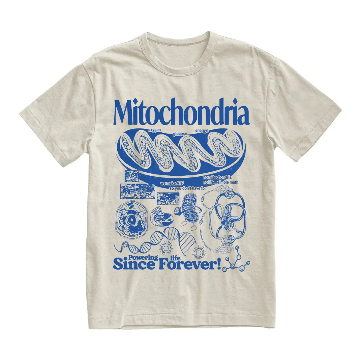 Mitochondria Vintage Science T-Shirt, Retro Biology Graphic Tee, 90s Academic Cell Diagram Shirt, Geek Lab Humor Top, STEM Learning Gift