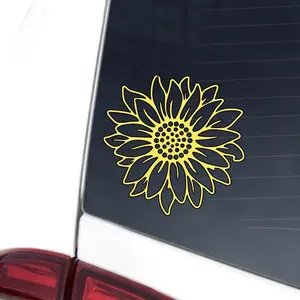 Flower Stickers, Sunflower Decal Bumper Stickers for Laptop, Wall,  Windows
