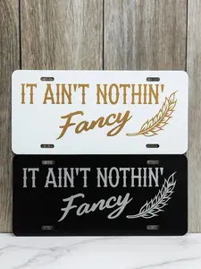 It Aint Nothin Fancy License Plate Blue Collar License Plate  Custom Truck License Plate Vehicle license plate frames Car