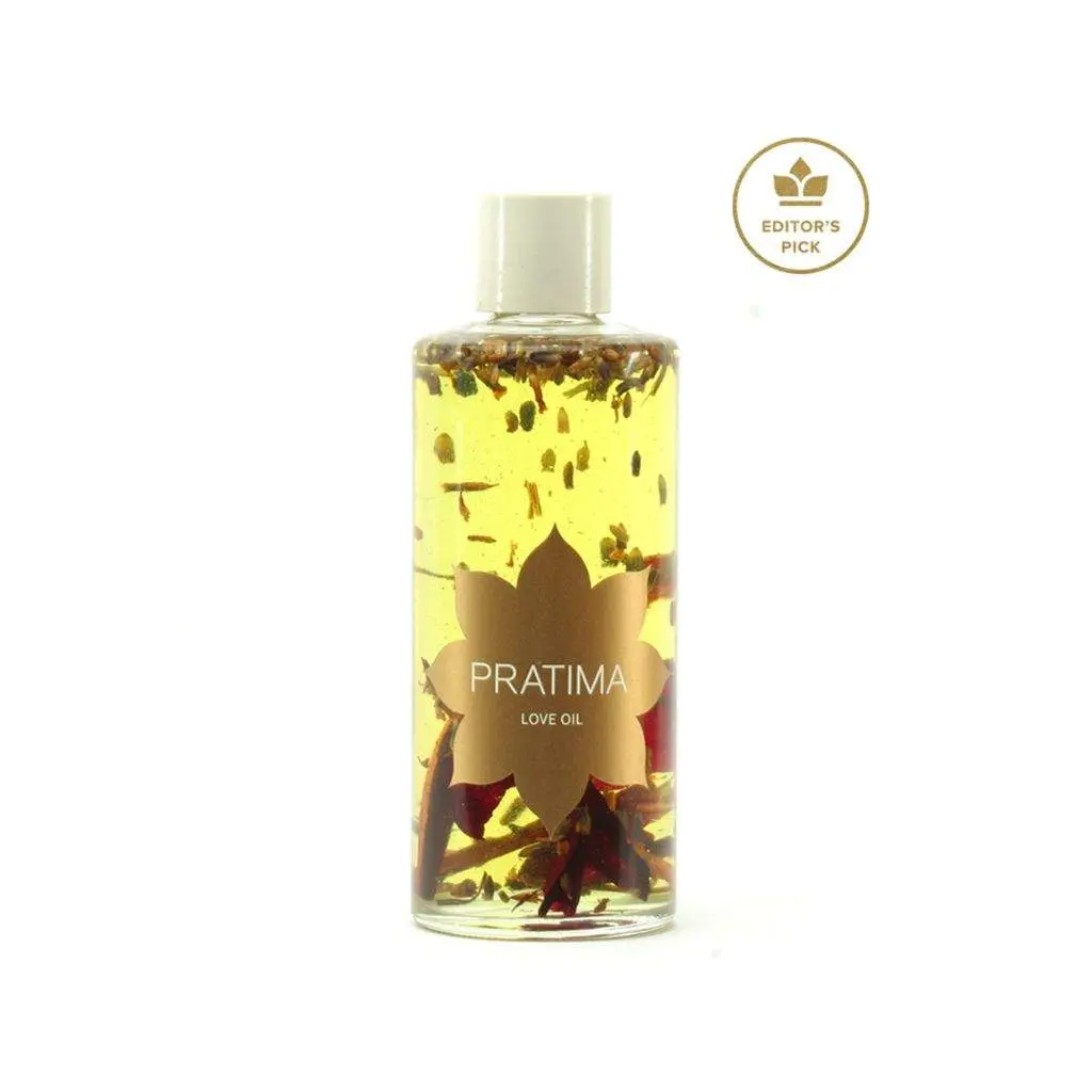 PRATIMA Skincare Love Oil - Massage - Nourishing - Aromatherapy - All Skin Types - Bath Oil - Natural & Organic - Ayurvedic Skincare