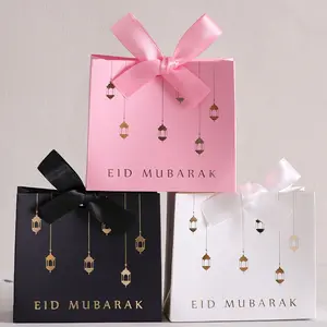 Eid Mubarak, 20pcs/set Mini Luxury Holiday Themed Gift Box with Ribbon, Gift Wrapping Supplies for Candy, Chocolate, Souvenir