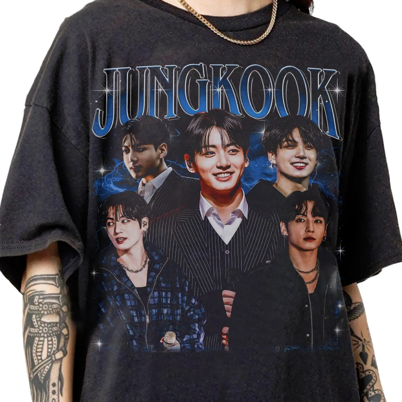 Limited Jung Kook 90s Bootleg Vintage T-Shirt, Jung Kook Kpop Streetwear Classic Tee, Jung Kook Gifts For Women and Man Unisex T-Shirt