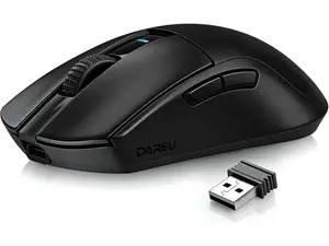 DAREU A950GM Wireless Gaming Mouse, 60g Lightweight, 26K DPI PAW3395 Optical Sensor, 2.4G/BT/Wired,Support 30-40min Fast Charge, 5 Programmable Buttons for PC/Laptop/Mac