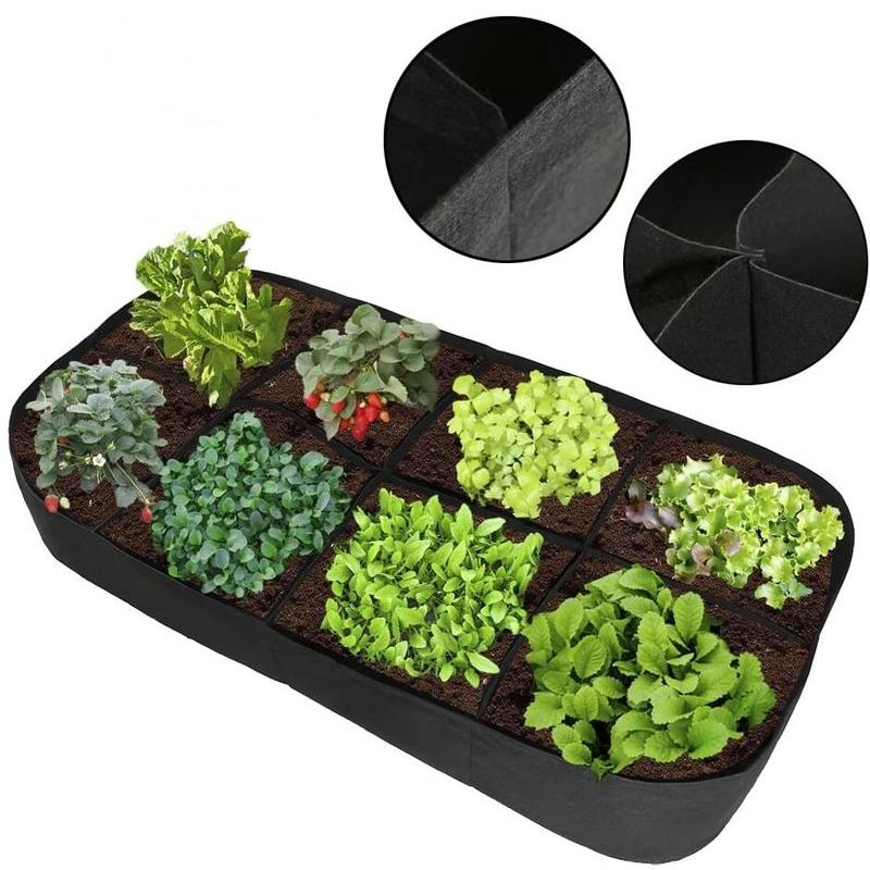 Garden Planting Bag Felt Multi-Grid Planting Bag Vegetable Planting Pot Plant Flower Planting Flower Pot Plant Nutrition Bag