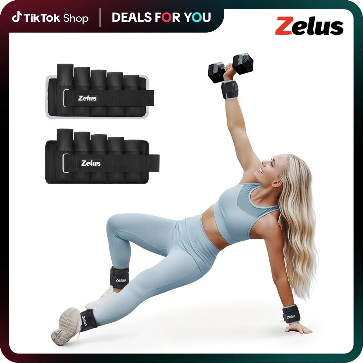 【SummerFinds】ZELUS 1 Pair Adjustable Sculpting Ankle Weights-Lift Your Glutes, Tone Your Legs & Arms – 4/5/6/10lbs Weight Set with Removable Sandbags, 1–5 lb per Strap for Gym, Yoga, Jogging & Walking, #TikTokShopDealsforYouDays #SummerWins