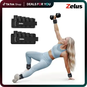 【JumpstartSale】ZELUS 1 Pair Adjustable Sculpting Ankle Weights-Lift Your Glutes, Tone Your Legs & Arms – 4/5/6/10lbs Weight Set with Removable Sandbags, 1–5 lb per Strap for Gym, Yoga, Jogging & Walking