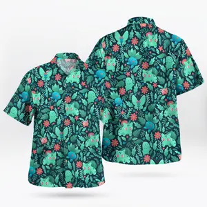 Kawaii But Make It Spicy – Aloha Bulbas PKM Hawaiian Shirt Tropical Grass Type Aloha Shirt
