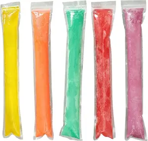 Disposable Ice Popsicle Mold Bags, Popsicle Bags Ice Pop Bags Plastic Freezer Tubes with Zip Seal for Homemade Ice Pops Yogurt Tube Juice Fruit Smoothies DIY Snacks