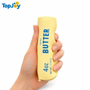 TopJoy Butter Squishy Stress Relief Toy - MID-YEAR SALE, New Realistic Butter Stick Squeeze, Father's Day, Gift for Dad, Soft PU Foam Fidget for Anxiety & Sensory Relief, Cute Desk Decor for Kids, Office, School & Daily Use