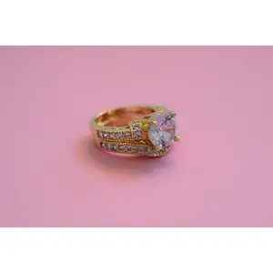 18k Gold Plated CZ Bridal Set