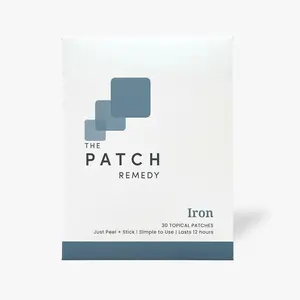 The Patch Remedy Iron | 30 Patches for Healthy Iron Levels, Energy & Wellness | Iron Bisglycinate, Vitamin C & Methylated B Vitamins