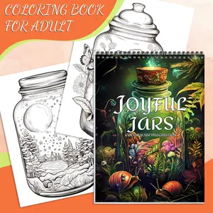 Magic Jar Coloring Book Series, 24 Pages Thickened A4 Paper, 11.22 X 8.26 Inches, Single-Sided Coloring, Fantasy Museum Style Gift, Watercolor Workbook