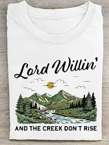 A Women's Short Sleeve, If All Goes Well Printed T-Shirt Fashion Brand T-Shirt T-Shirt, Beach Essential, Summer Wear Summer T-Shirt Holiday Gift Perfect Gift Polyester Fiber