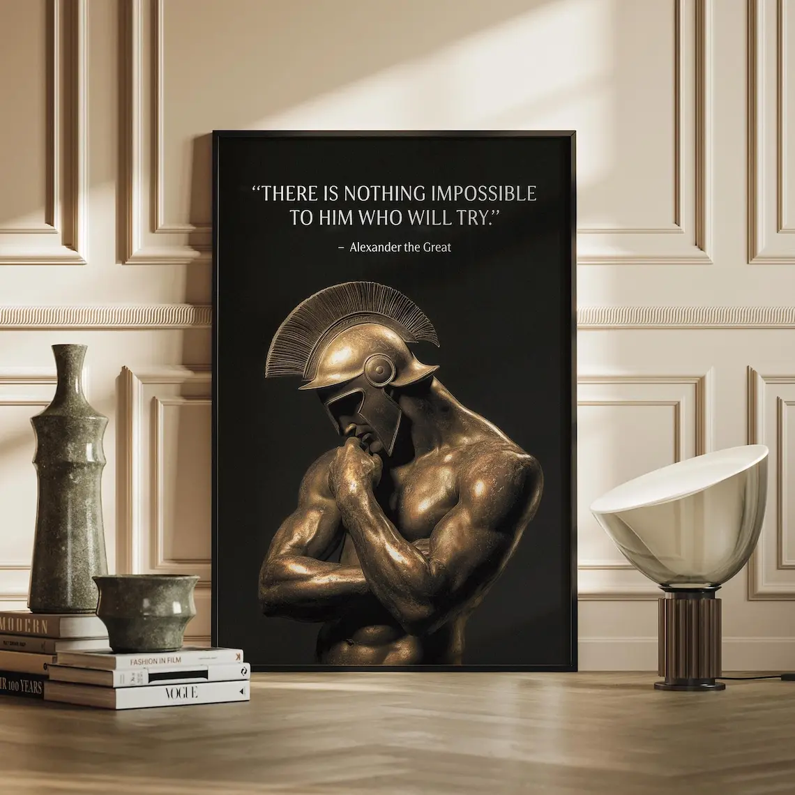 Alexander the Great Quote, Motivational Wall Art, Spartan Warrior, Ancient Greek Poster