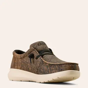 Ariat Men's Hilo Worn Brown Leather Moc Toe Shoes