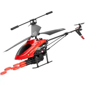 【Summervibes】VEVOR RC Helicopter, 2.4GHz Flying Remote Control Helicopter with Shooting Mode, 3.5 Channel RC Airplane for Kid, Altitude Hold, One-Key Takeoff/Landing & LED Lights, Toys for Kids Ages 14 and up
