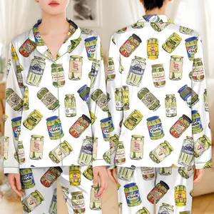 Pickle Pajamas Set, Canned Pickles Satin Pajamas, Dill Pickle Lover Gift, Homemade Pickle PJ Shorts Set, Pickle Jar Pajama, Foodie Nightwear
