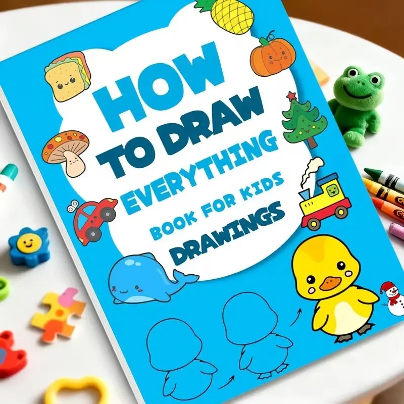 Simple Easy-To-Learn Tutorial to Draw Anything, Learn Drawing Animals Dinosaurs Houses Airplanes, Full Age Range Art Guide, Birthday Christmas Gift, Coloring Gift Book, Activity Book, Doodle Books, Sketch, How To Draw Books