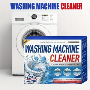 24 Pack Washing Machine Cleaner Tablets - for A 12 Month Supply. Compatible with HE, Top & Front Load. Easily Removes Residue, Grime, And Odors. Septic Safe