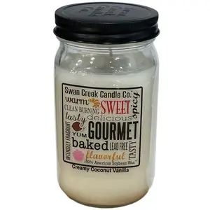 Swan Creek 100% Soy 24 Oz. Jar Candle - Creamy Coconut Vanilla