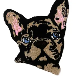 Custom dog portrait rug