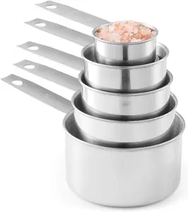 Stainless Steel Measuring Cups, 5 Piece Stackable Measuring Set (1)
