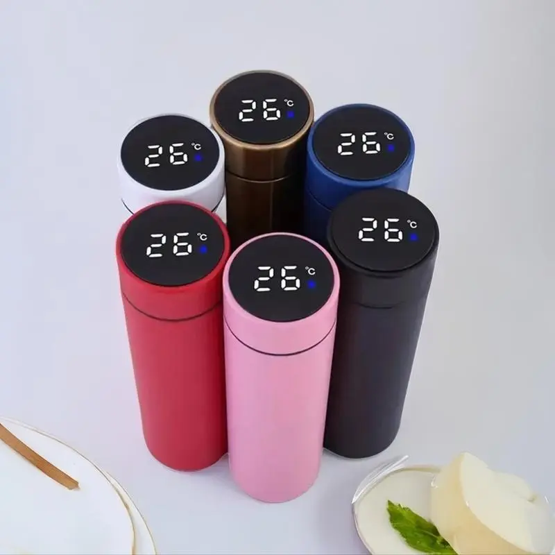 500ml Stainless Steel Vacuum Insulated Flask Tumbler - Smart Temperature Display, Portable Multi-Color Mug with Solid and Clean Stainless Steel Feel for Coffee, Tea, Flasks, Stainless Steel Feels Solid And Clean