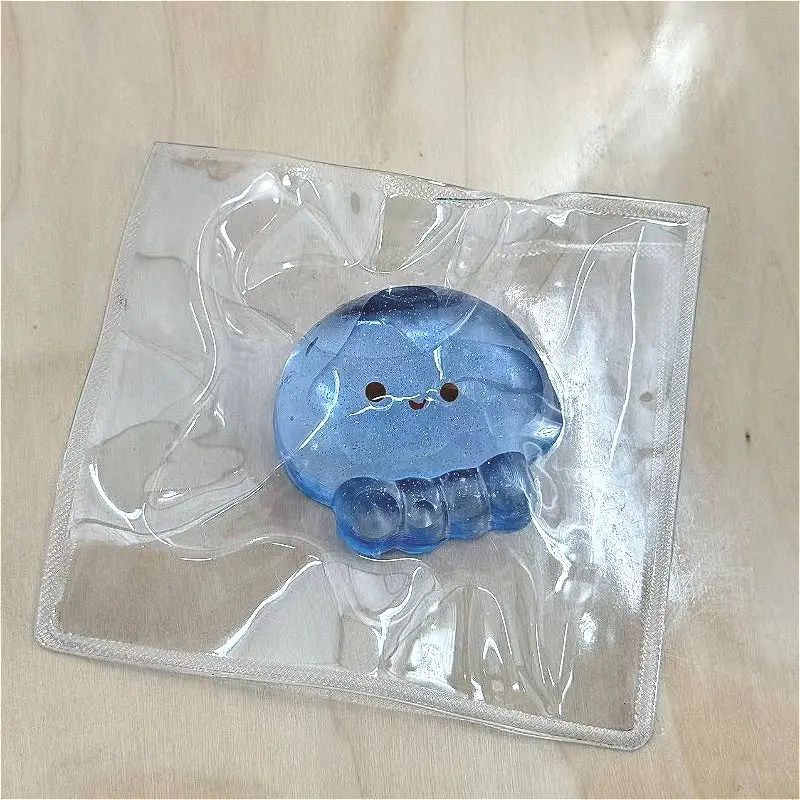 Taba Squishy Jellyfish Toy Soft Q Stress Relief Sensory Stress Reliever Fidget Sensory Anxiety Relaxation Desk Accessory for Adults Kids Party Favor Squishy Sensory Fidgets