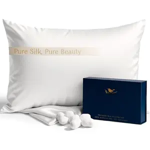 Pure Mulberry Silk Pillow cases, 22 Momme 6A High-Grade Fibers (1pc White, Standard 20x26 in), Silk Pillowcase, for Hair &  Care, Soft, Silk Pillowcases, Soft Cooling Bedding for  Sleep