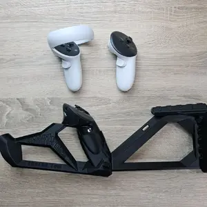 SMARTstock VR Gunstock for Quest 1/2/3/3S/Pro/Rift S - Adjustable Lightweight Compact Design Compatible with Controller Grips & Quick Reloading Features - VR Game
