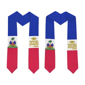 Class of 2026 Country Flag Graduation Stole Sash - V Shape National Country Flag Sash Graduation Stole